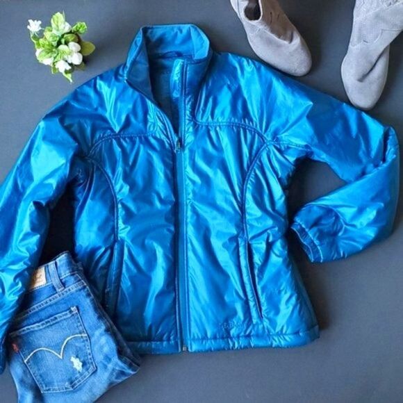 💍L.l Bean Blue Puffer Jacket - Picture 1 of 8